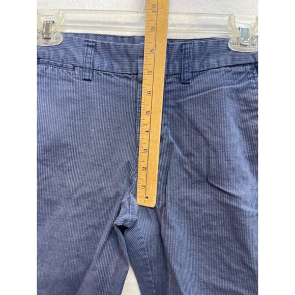 Khakis by Gap Slim City Blue White Striped Casual Shorts Size 2 Bermuda Style - Picture 5 of 11